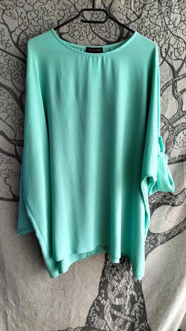 Túnica de talla grande color verde menta – photo 2
